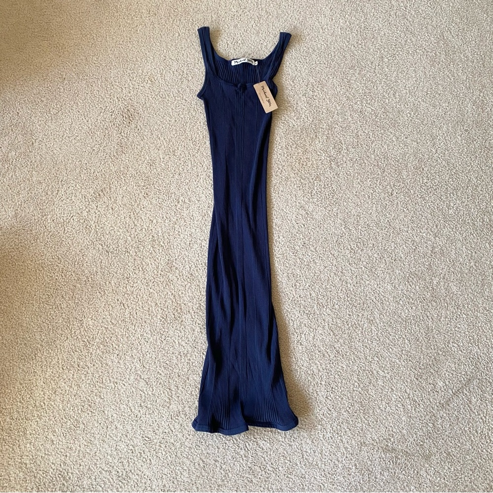 Michael Stars Mateo Rib Suri Square Neck Dress